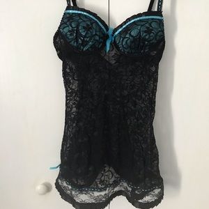 36B lingerie black and blue